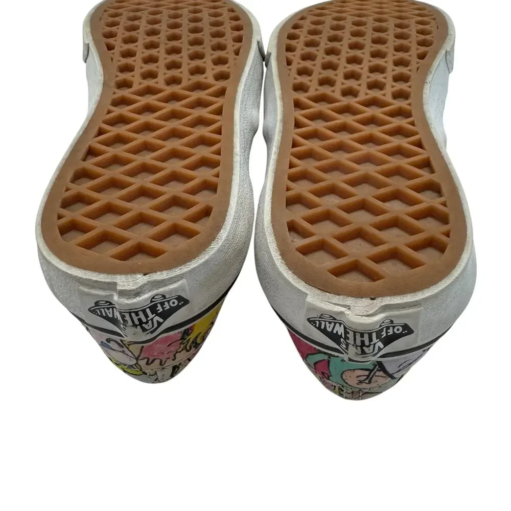 VANS x DALLAS CLAYTON Rainbow Cartoon Slip On Sneakers Size 12.5 Kids Unisex